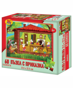 ВЪЛКЪТ И СЕДЕМТЕ КОЗЛЕТА - ПЪЗЕЛ С ПРИКАЗКА - 60 ЕЛЕМЕНТА